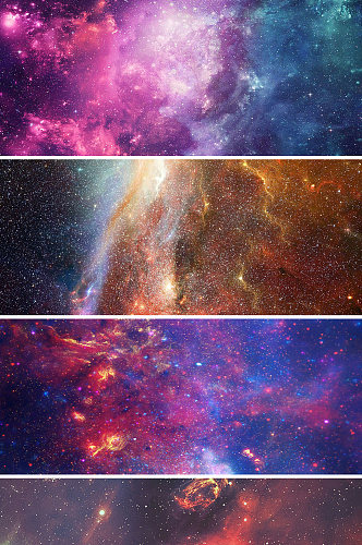 唯美银河系璀璨星空星河背景图