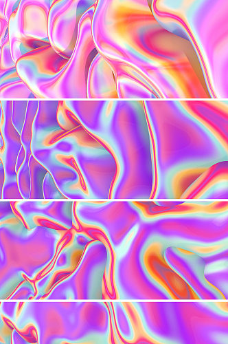 炫彩彩色质感流动液体背景图
