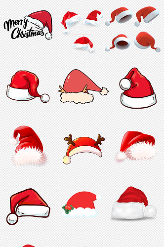 圣诞节圣诞帽红色帽子PNG免抠素材