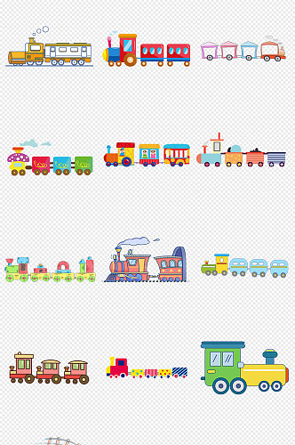 卡通可爱儿童火车玩具火车PNG免抠素材