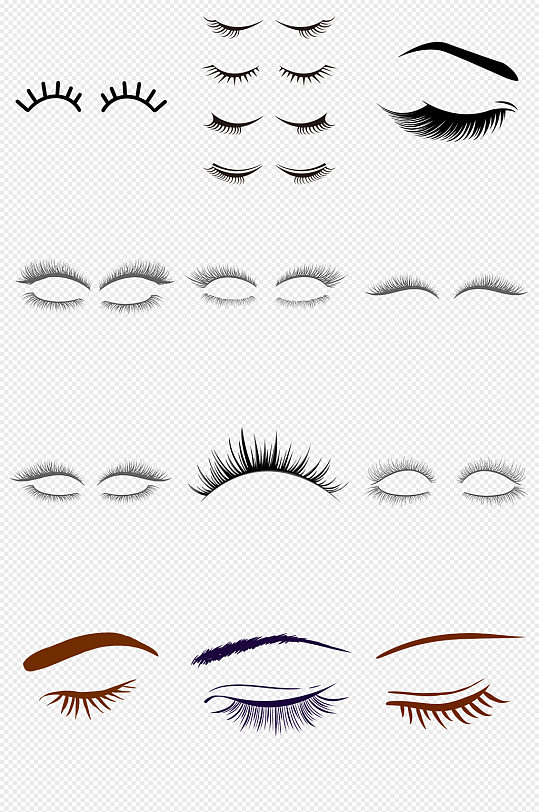 睫毛假睫毛浓密睫毛png免抠素材