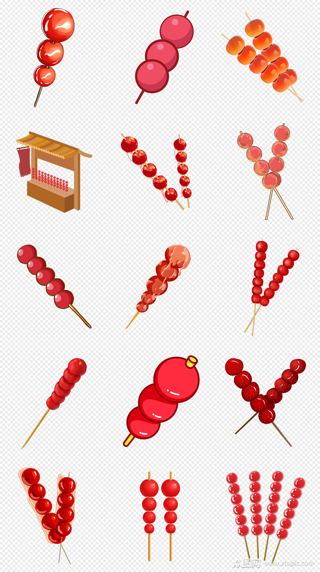 红色冰糖葫芦png免抠素材