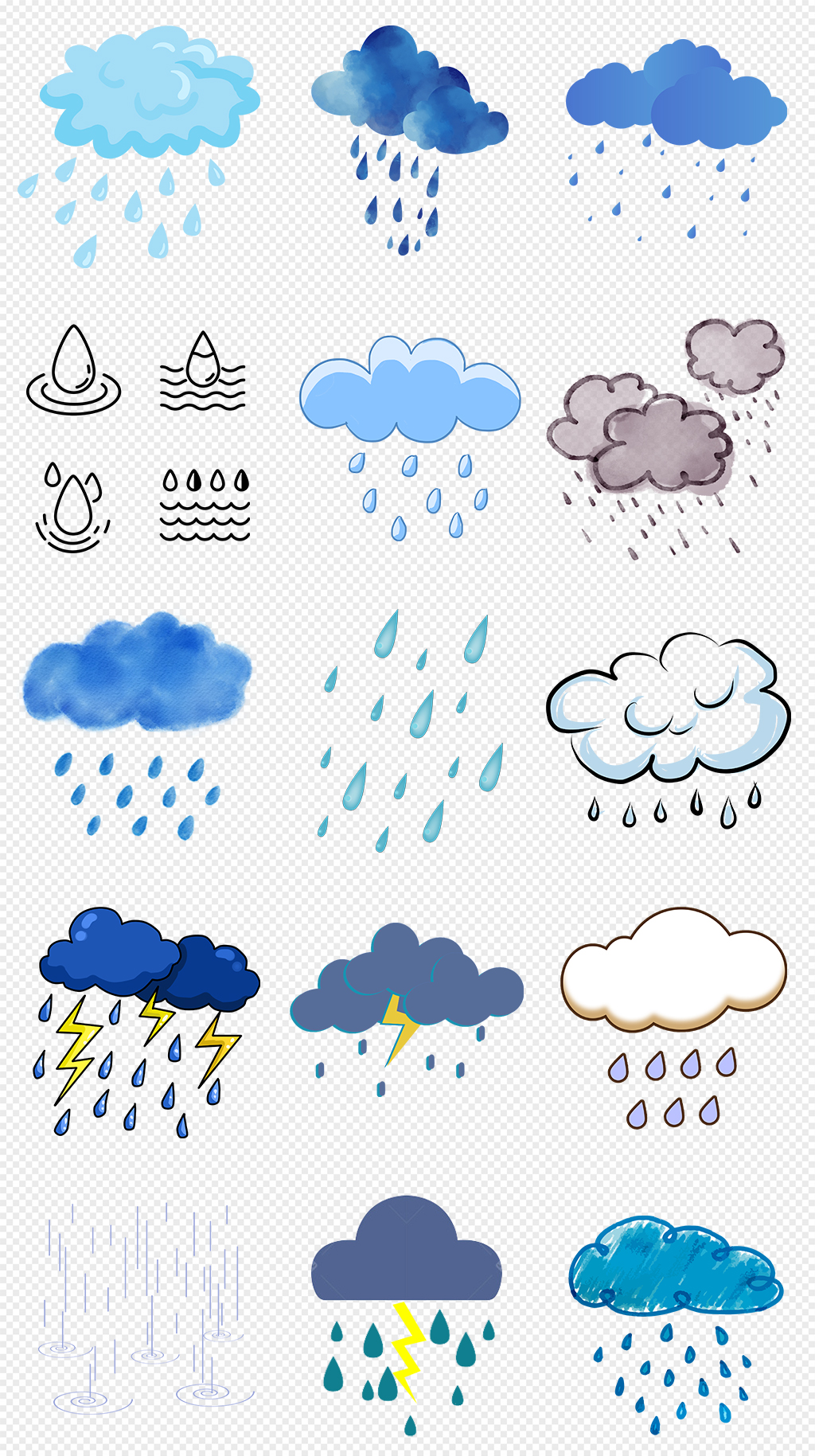 小雨i水元素图片