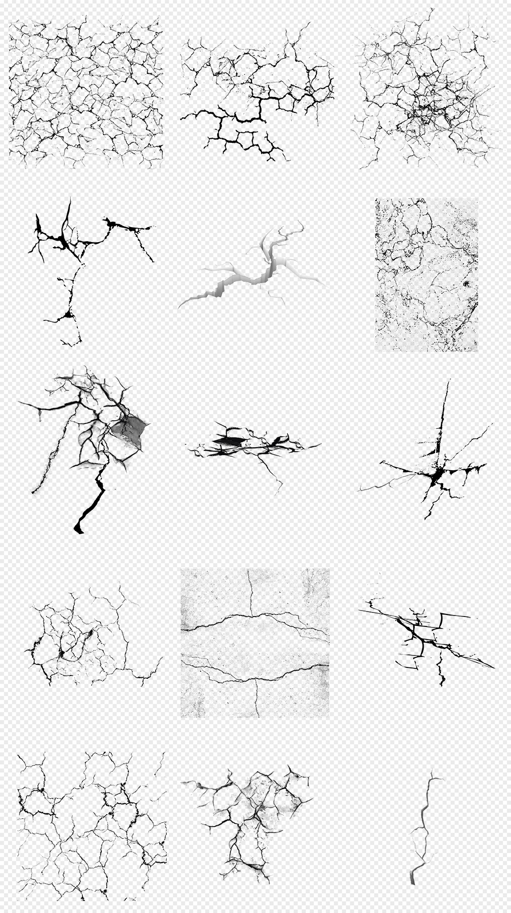 裂纹裂痕墙裂裂缝png免抠素材