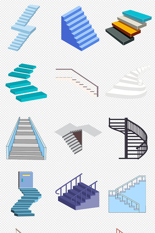 楼梯台阶png免抠素材