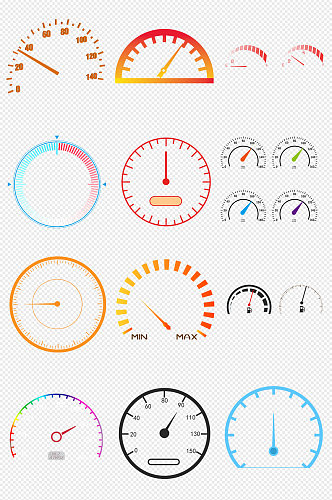 仪表盘汽车表盘PNG免抠素材