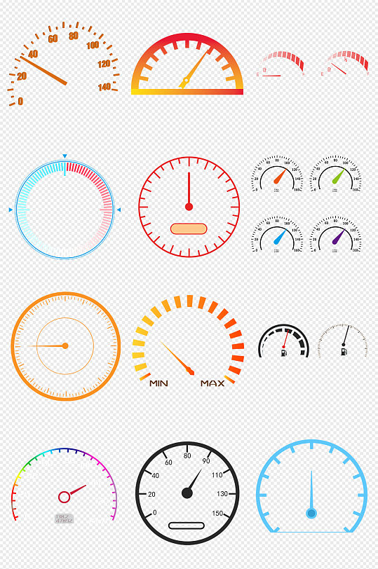 仪表盘汽车表盘PNG免抠素材