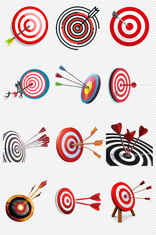 射靶靶子中靶射箭射中靶子靶心png素材