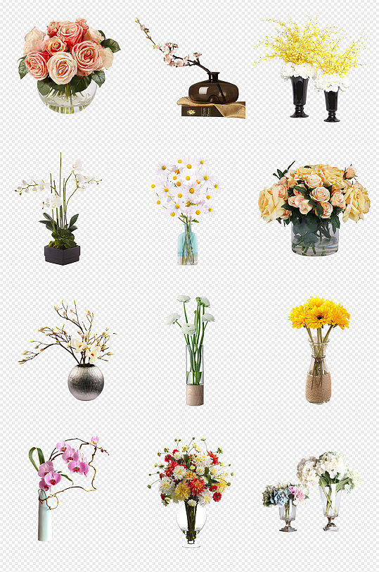 插花花瓶png免抠素材