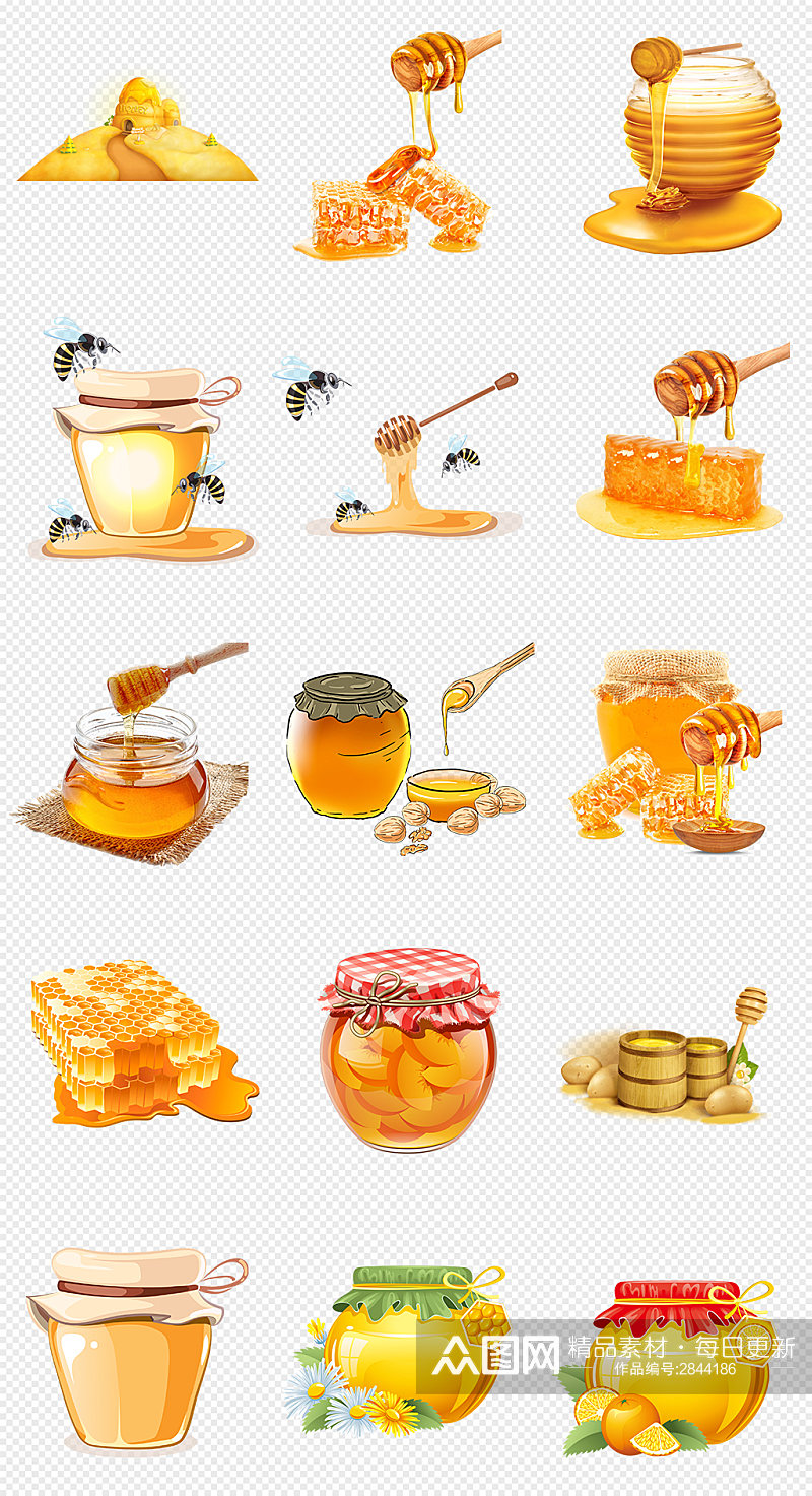 蜂蜜滴落的蜂蜜PNG免抠素材素材