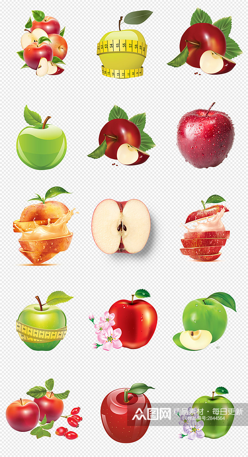 苹果新鲜苹果水果PNG免抠素材素材