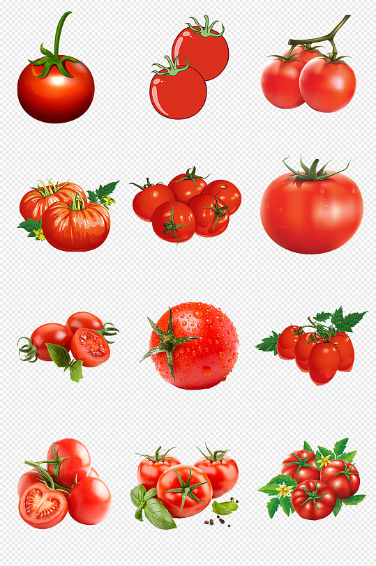 新鲜西红柿番茄PNG免抠素材