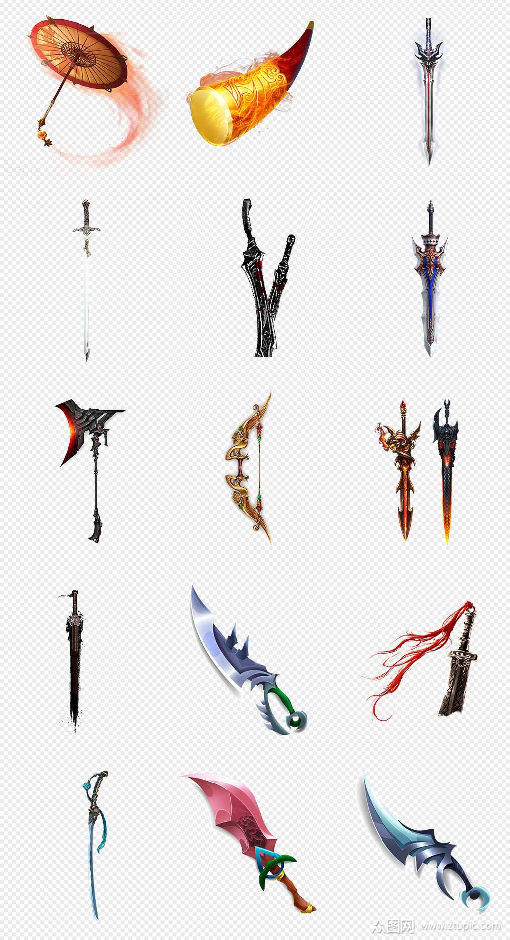 游戏武器剑长剑刀png免抠素材素材