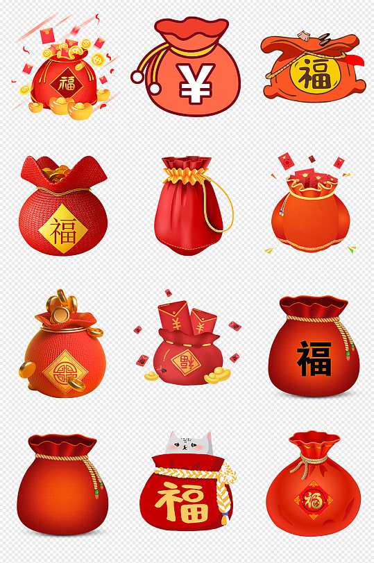 活动红色福袋图片 活动红色福袋素材下载 众图网