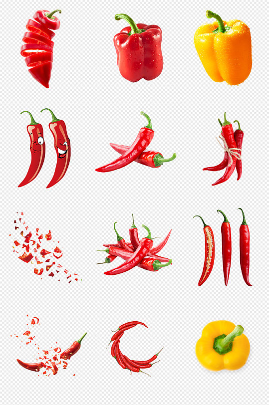 辣椒红色辣椒蔬菜png免抠素材