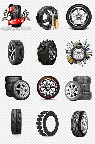 汽车轮胎黑色轮胎车轮PNG素材