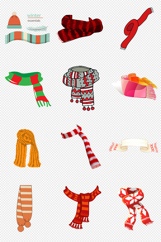 卡通围脖图片-卡通围脖素材下载-众图网