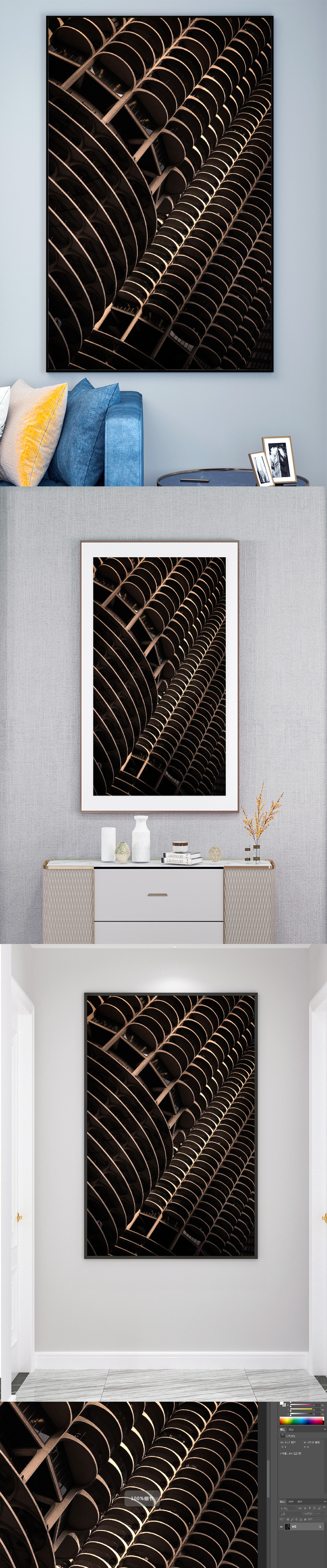 现代建筑简约装饰画2素材