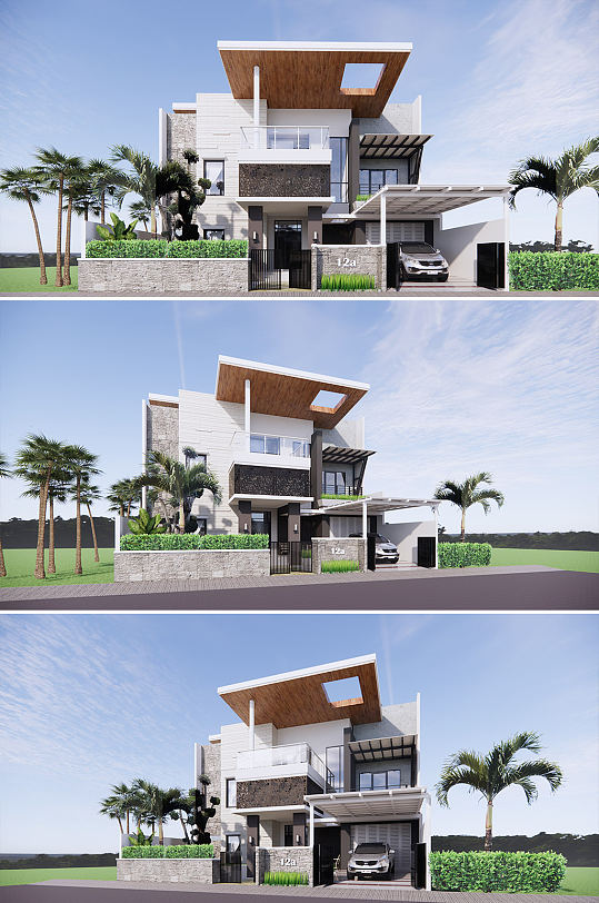 欧式现代别墅模型