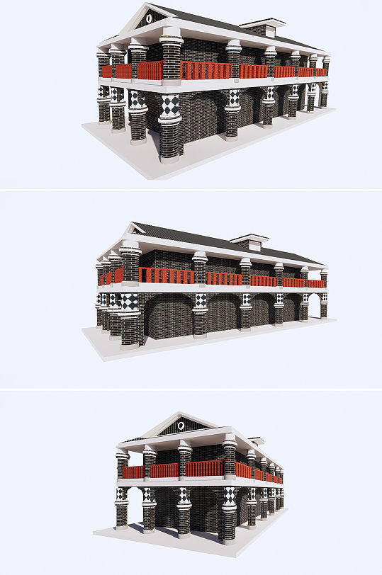 遵义会议会址模型-众图网