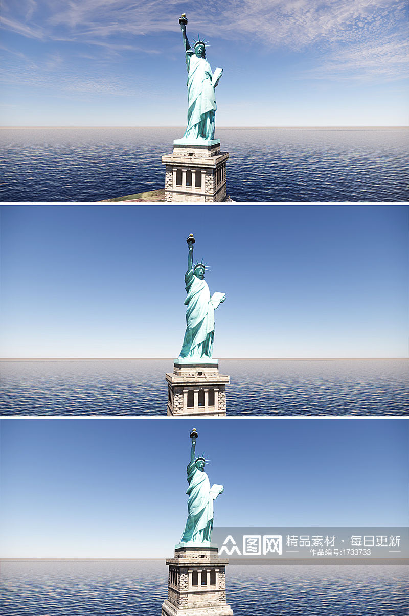 美国自由女神雕像模型素材