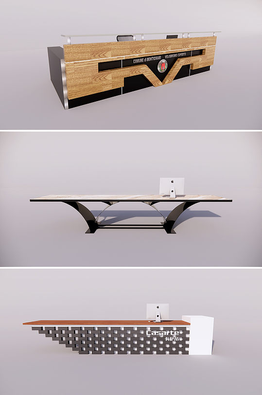 公司前台形象设计模型-众图网