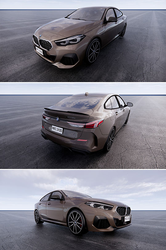 宝马M325I汽车模型su模型-众图网