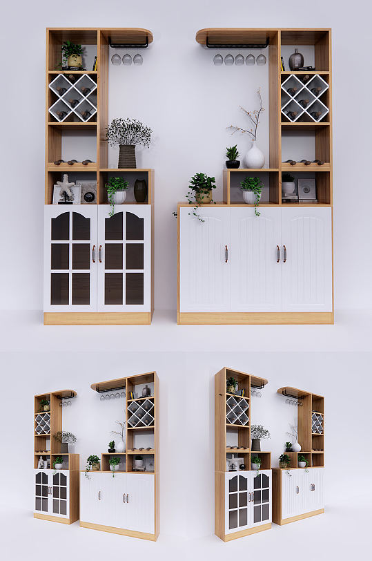 酒柜展示柜红酒柜鞋柜家居模型-众图网