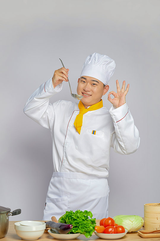 餐飲職場商業廚師服人物美食攝影圖片