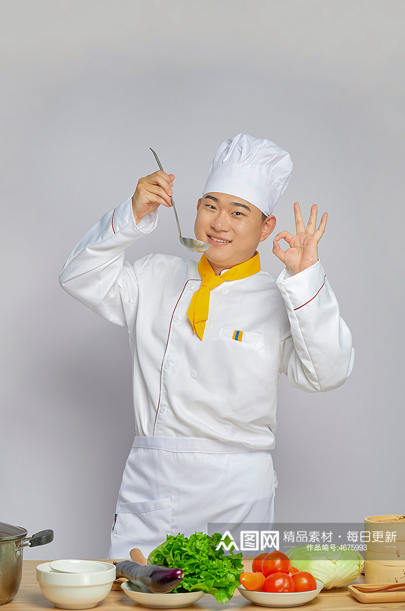 餐饮职场商业厨师服人物美食摄影图片素材