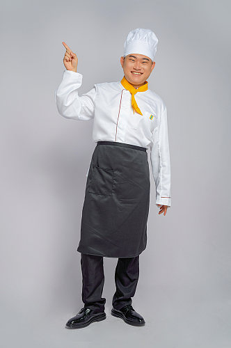 餐饮职场商业厨师服人物欢迎摄影图片
