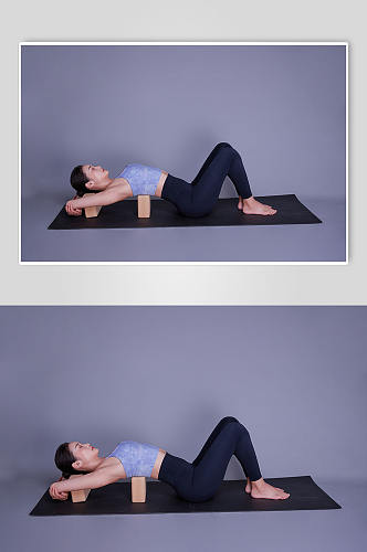 女性瘦身瑜伽锻炼运动美女瑜伽人物摄影图