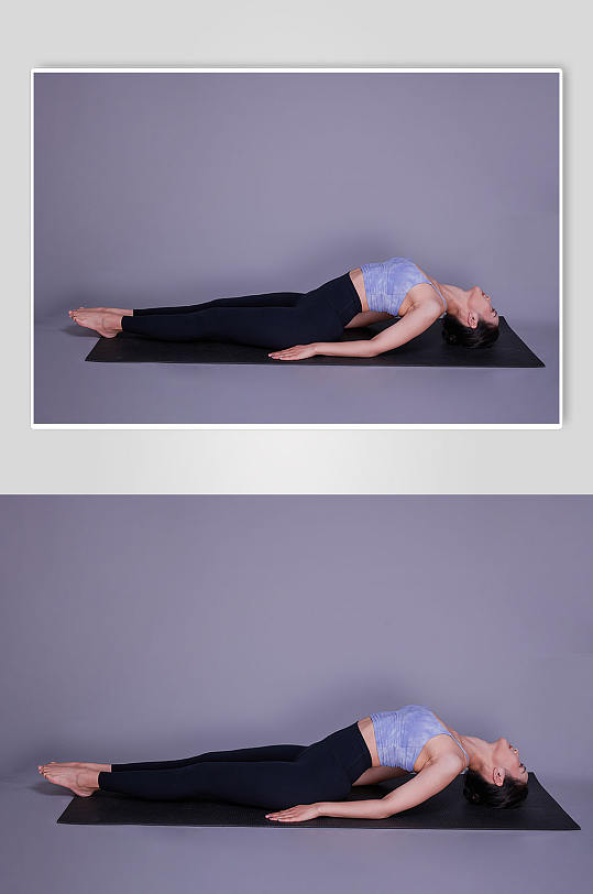 女性瘦身瑜伽球锻炼运动美女瑜伽人物摄影图