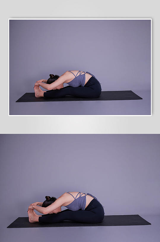女性瘦身瑜伽锻炼运动美女瑜伽人物摄影图