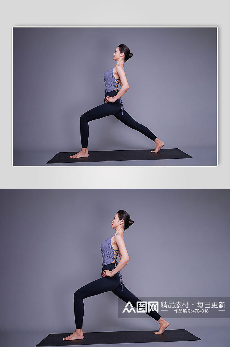 女性瘦身瑜伽运动美女瑜伽人物摄影图精修素材