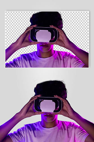 戴VR眼镜电竞人物免抠PNG摄影图片