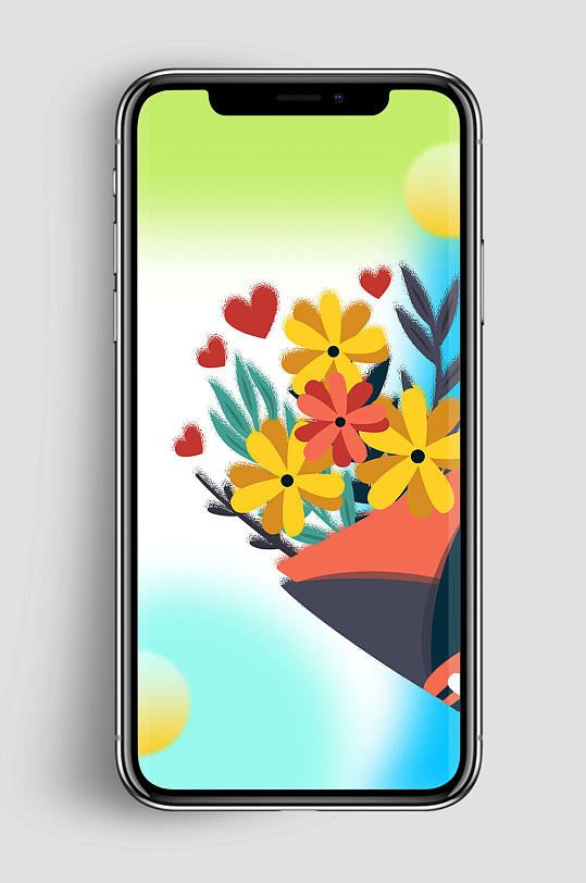 花束渐变弥散风背景图海报免抠元素-众图网