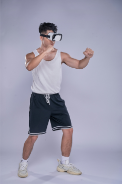 体育健身人物VR眼镜运动精修摄影图片