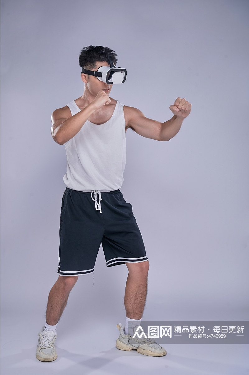 体育健身人物VR眼镜运动精修摄影图片素材