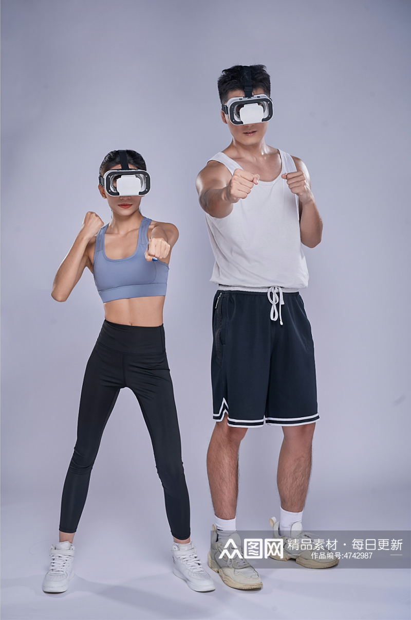 体育健身人物VR眼镜运动精修摄影图片素材