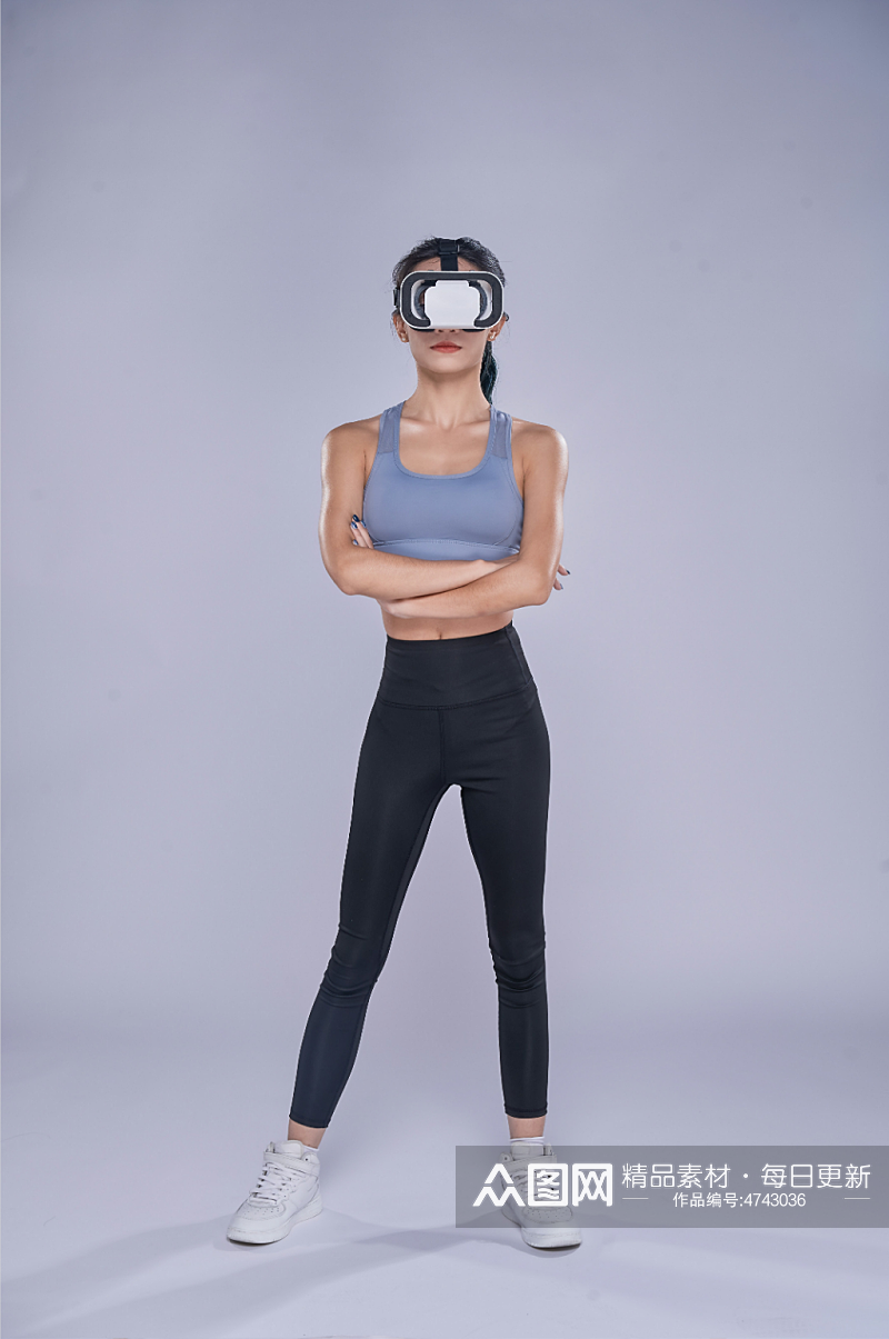 体育健身人物VR眼镜格斗运动精修摄影图片素材