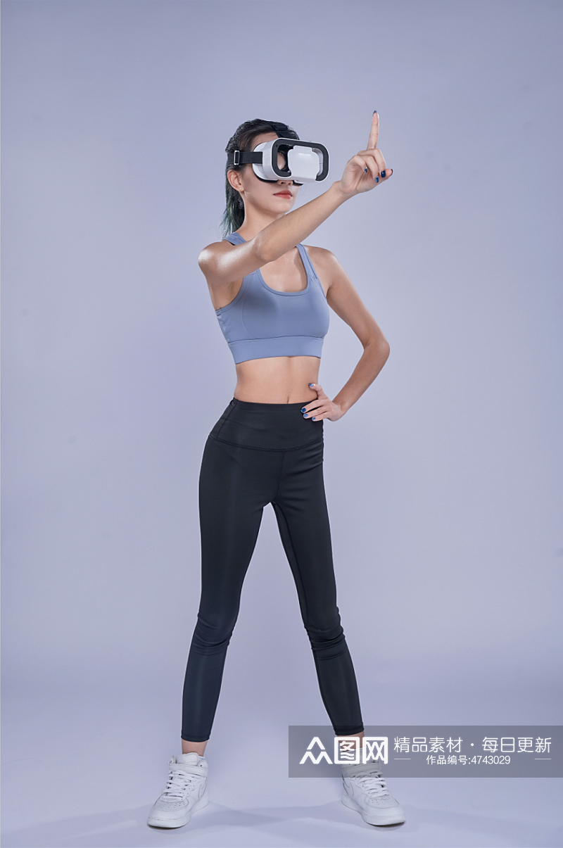 体育健身人物VR眼镜格斗运动精修摄影图片素材