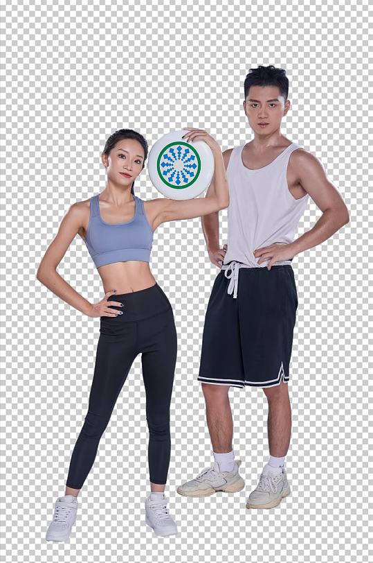 体育健身人物飞盘运动免抠商业摄影图-众图网