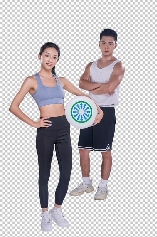 体育健身人物飞盘运动免抠商业摄影图-众图网