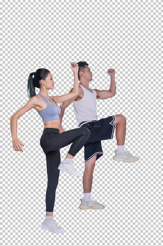 体育健身房拉伸男女运动人物运动免抠摄影图-众图网