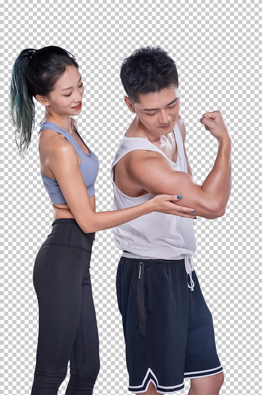 体育健身房秀肌肉运动人物运动免抠摄影图-众图网