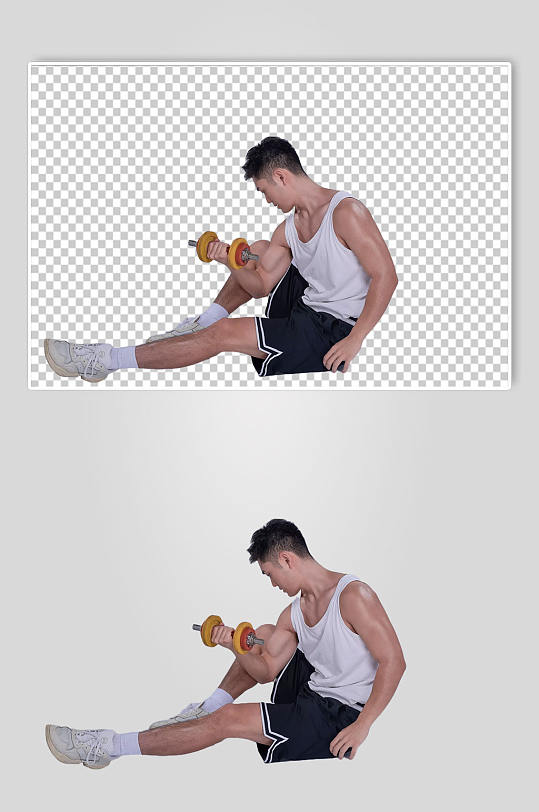 体育健身健身房人物哑铃运动免抠摄影图-众图网