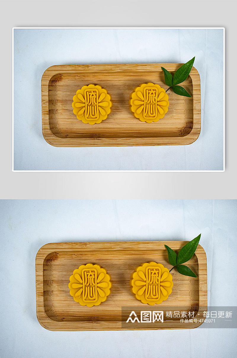 中秋节流心月饼美食摄影图片素材