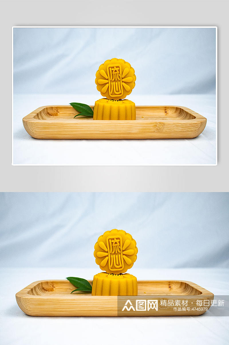 中秋节流心月饼美食摄影图片素材