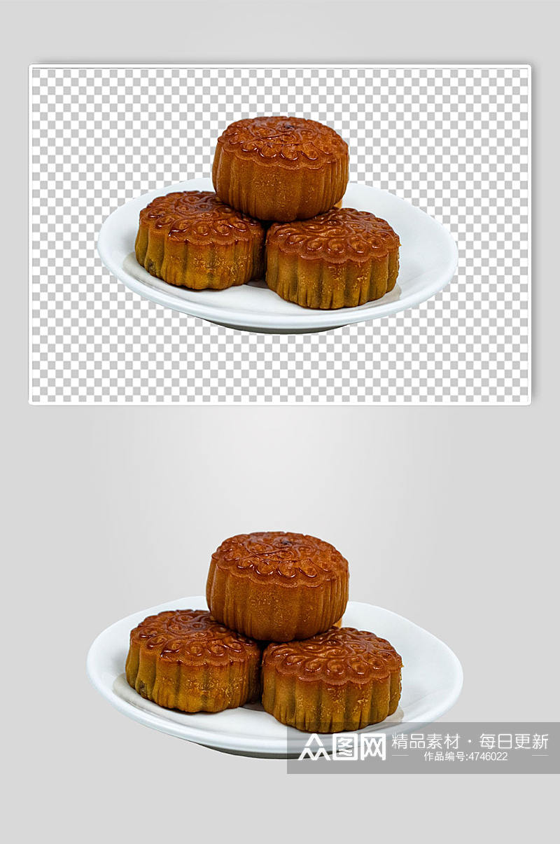 中秋节月饼美食摄影免抠PNG图片素材